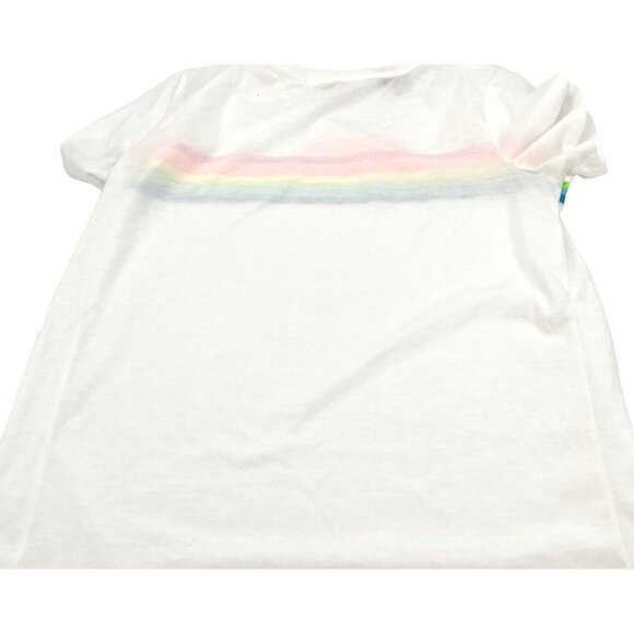 Youth in Revolt Women's Size Small T-Shirt "Be Unique" Rainbow White - Picture 4 of 5